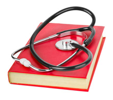Book with Stethoscope on it