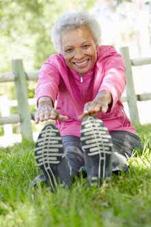 Older Woman Stretching